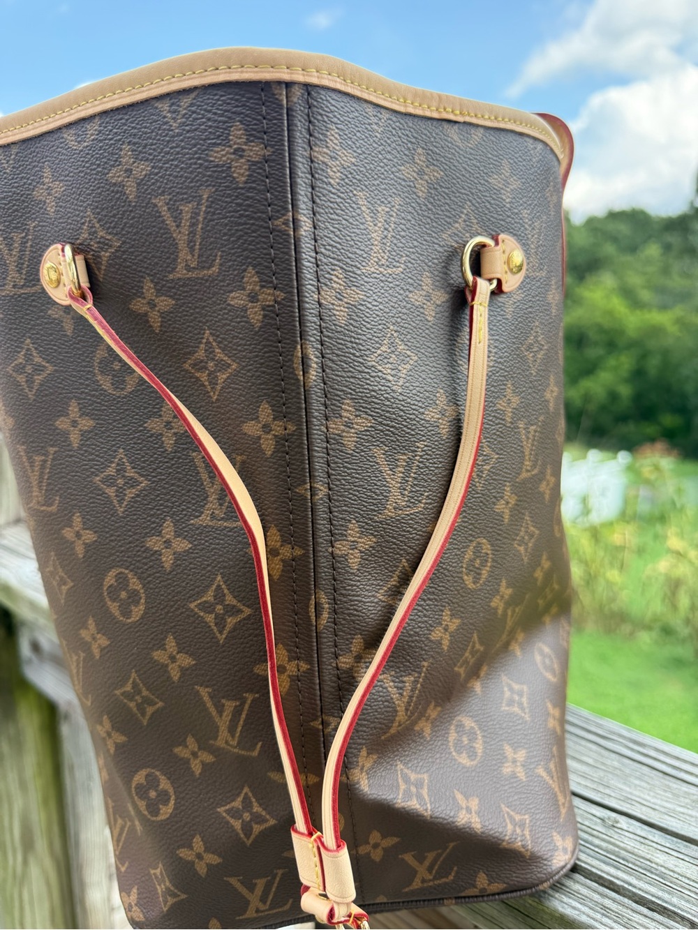 Brown Monogram Canvas Tote Bag - Picture 9 of 15
